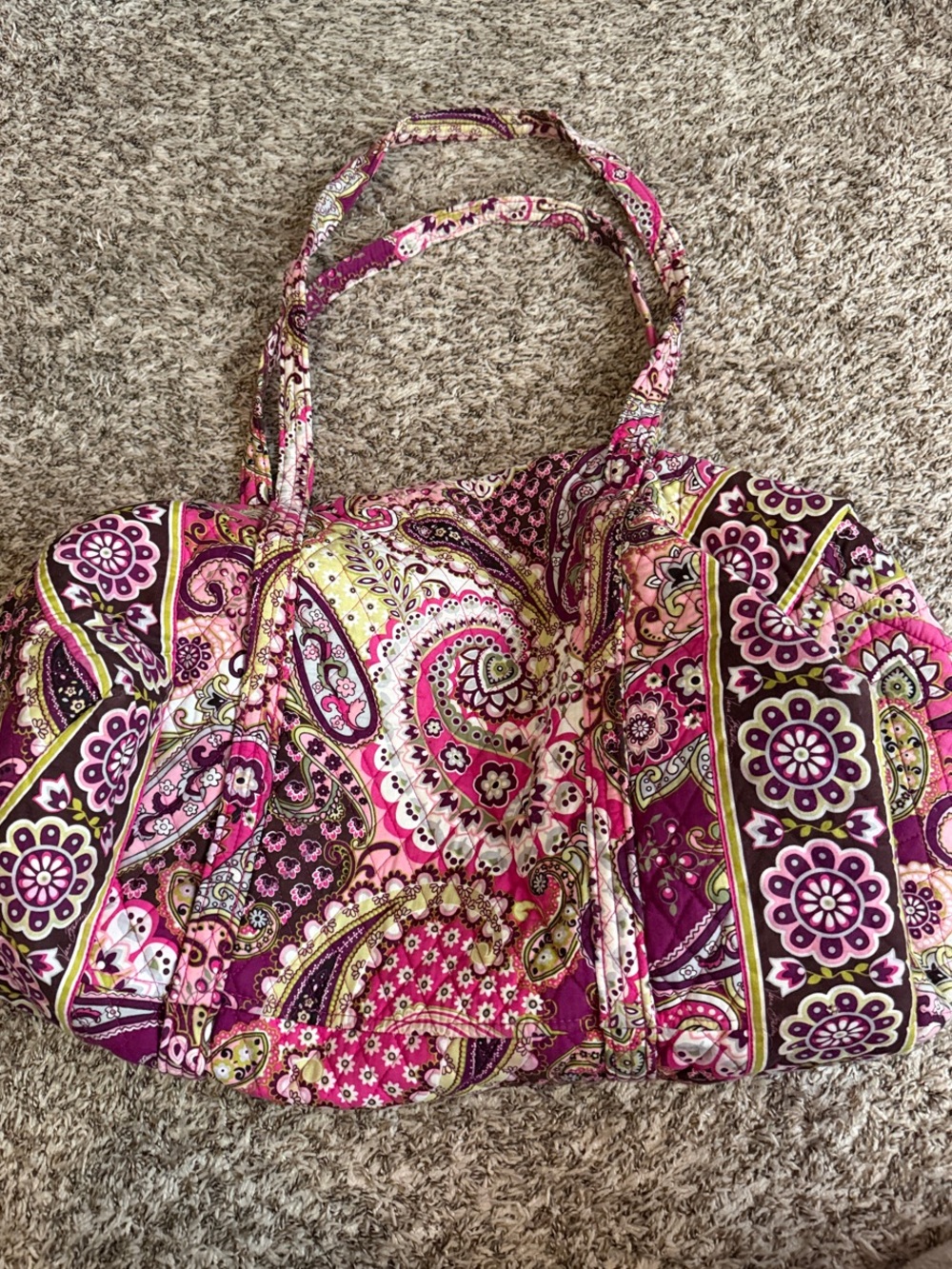 Vera Bradley Quilted Paisley Large Duffle Bag
